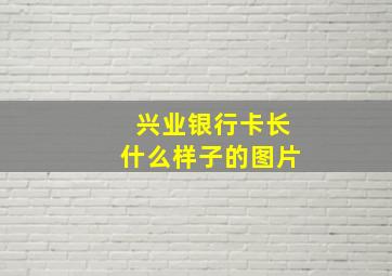 兴业银行卡长什么样子的图片