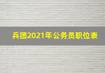 兵团2021年公务员职位表