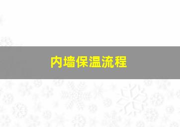 内墙保温流程