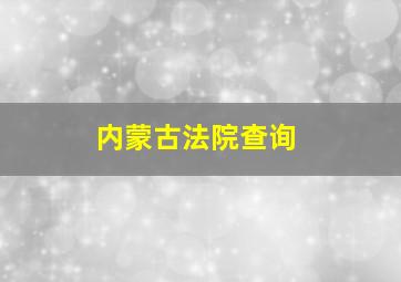 内蒙古法院查询