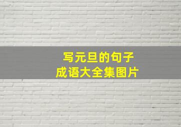 写元旦的句子成语大全集图片