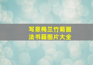 写意梅兰竹菊画法书籍图片大全