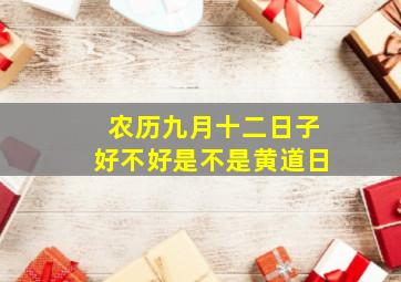 农历九月十二日子好不好是不是黄道日