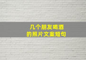 几个朋友喝酒的照片文案短句