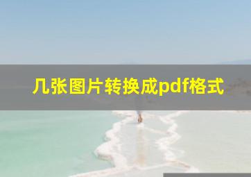 几张图片转换成pdf格式