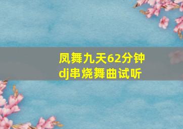 凤舞九天62分钟dj串烧舞曲试听