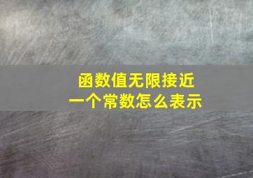 函数值无限接近一个常数怎么表示