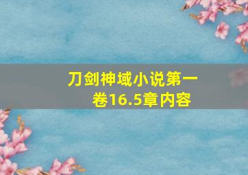 刀剑神域小说第一卷16.5章内容