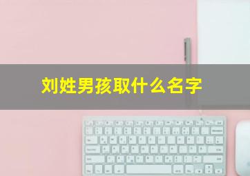 刘姓男孩取什么名字