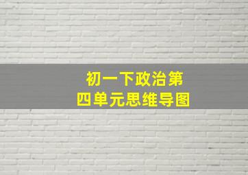 初一下政治第四单元思维导图