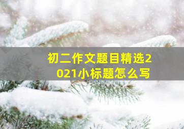 初二作文题目精选2021小标题怎么写