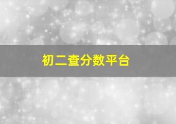 初二查分数平台