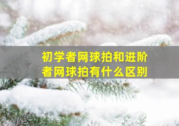 初学者网球拍和进阶者网球拍有什么区别