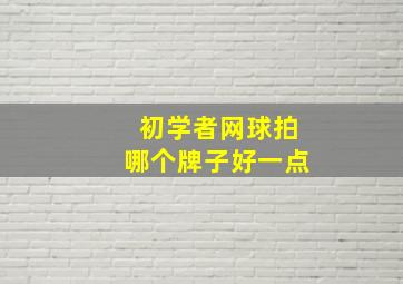 初学者网球拍哪个牌子好一点