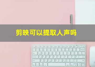 剪映可以提取人声吗