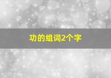 功的组词2个字