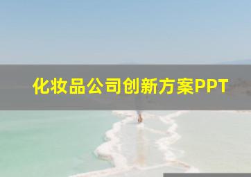 化妆品公司创新方案PPT