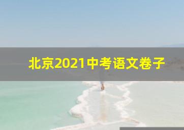 北京2021中考语文卷子