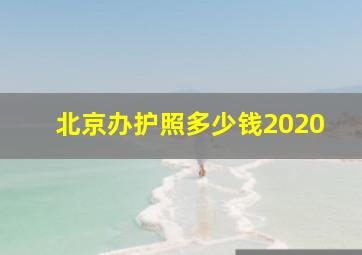 北京办护照多少钱2020