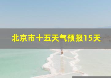 北京市十五天气预报15天