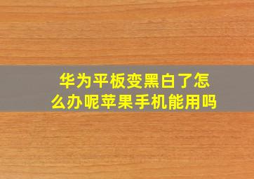 华为平板变黑白了怎么办呢苹果手机能用吗