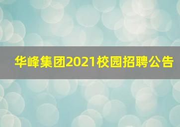 华峰集团2021校园招聘公告