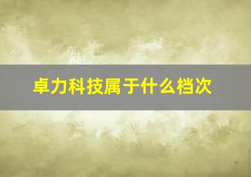 卓力科技属于什么档次