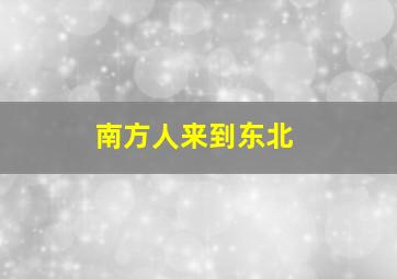 南方人来到东北