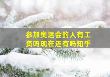 参加奥运会的人有工资吗现在还有吗知乎