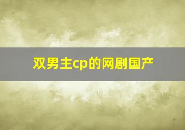 双男主cp的网剧国产