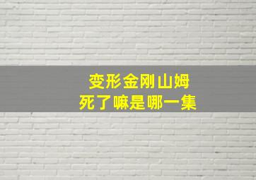 变形金刚山姆死了嘛是哪一集