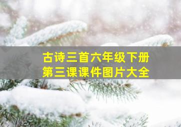 古诗三首六年级下册第三课课件图片大全