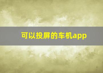 可以投屏的车机app