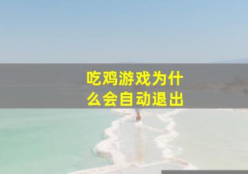 吃鸡游戏为什么会自动退出