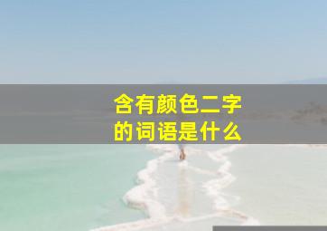 含有颜色二字的词语是什么