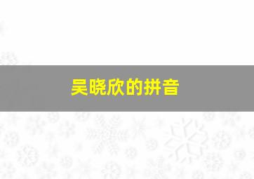 吴晓欣的拼音