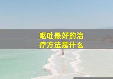 呕吐最好的治疗方法是什么