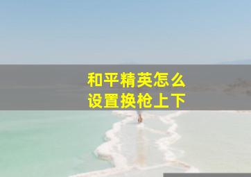 和平精英怎么设置换枪上下