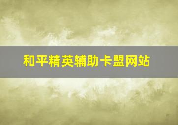 和平精英辅助卡盟网站