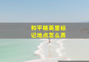 和平精英里标记地点怎么弄