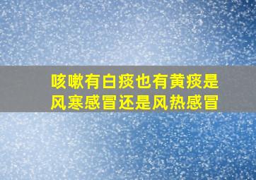 咳嗽有白痰也有黄痰是风寒感冒还是风热感冒