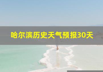 哈尔滨历史天气预报30天