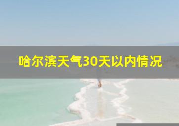 哈尔滨天气30天以内情况