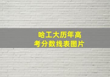 哈工大历年高考分数线表图片