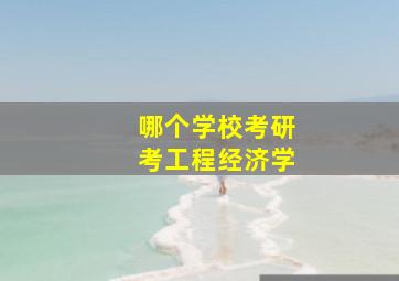 哪个学校考研考工程经济学