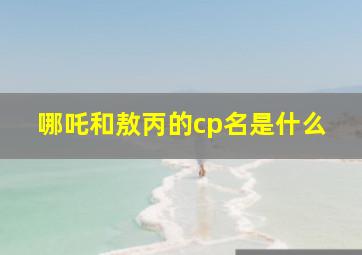 哪吒和敖丙的cp名是什么