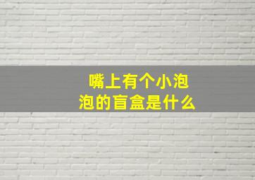 嘴上有个小泡泡的盲盒是什么