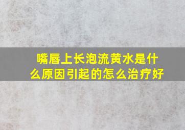 嘴唇上长泡流黄水是什么原因引起的怎么治疗好