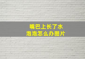 嘴巴上长了水泡泡怎么办图片