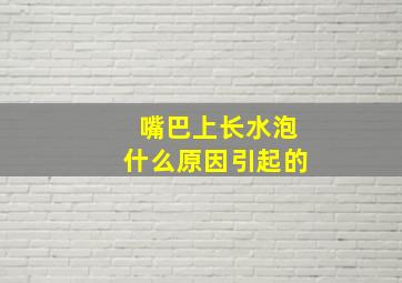 嘴巴上长水泡什么原因引起的